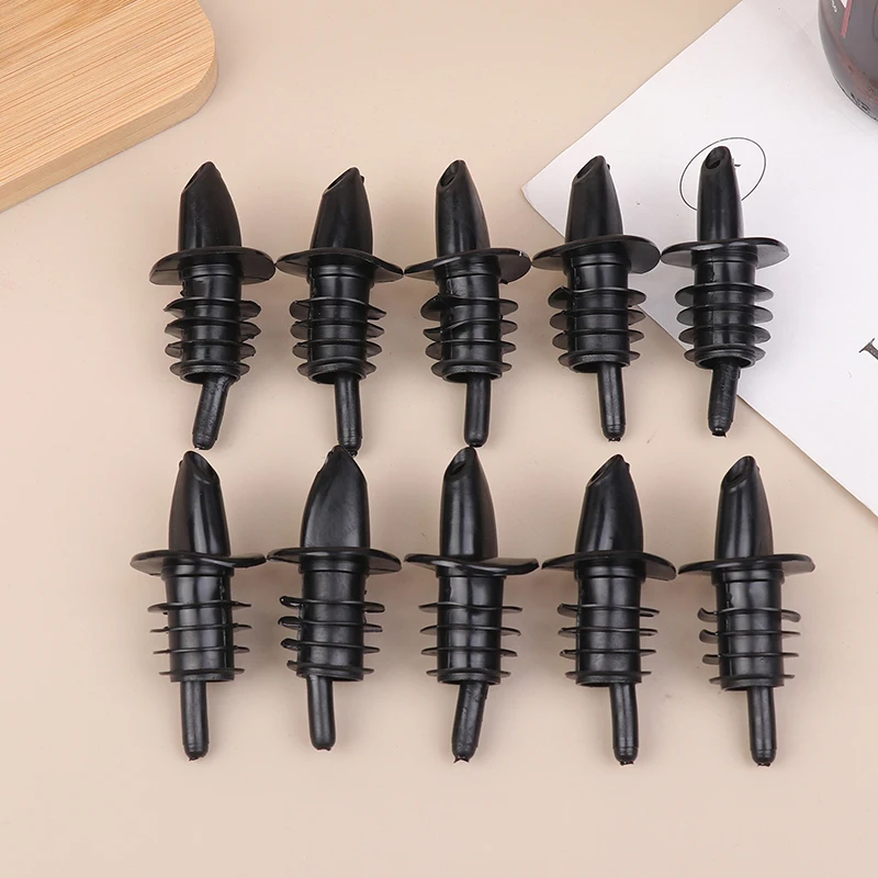 

10 шт., разливатели для бутылок с ликером, пластиковые носики, черные разливатели для бутылок для баров, клубов, пабов, ресторанов, кофейни