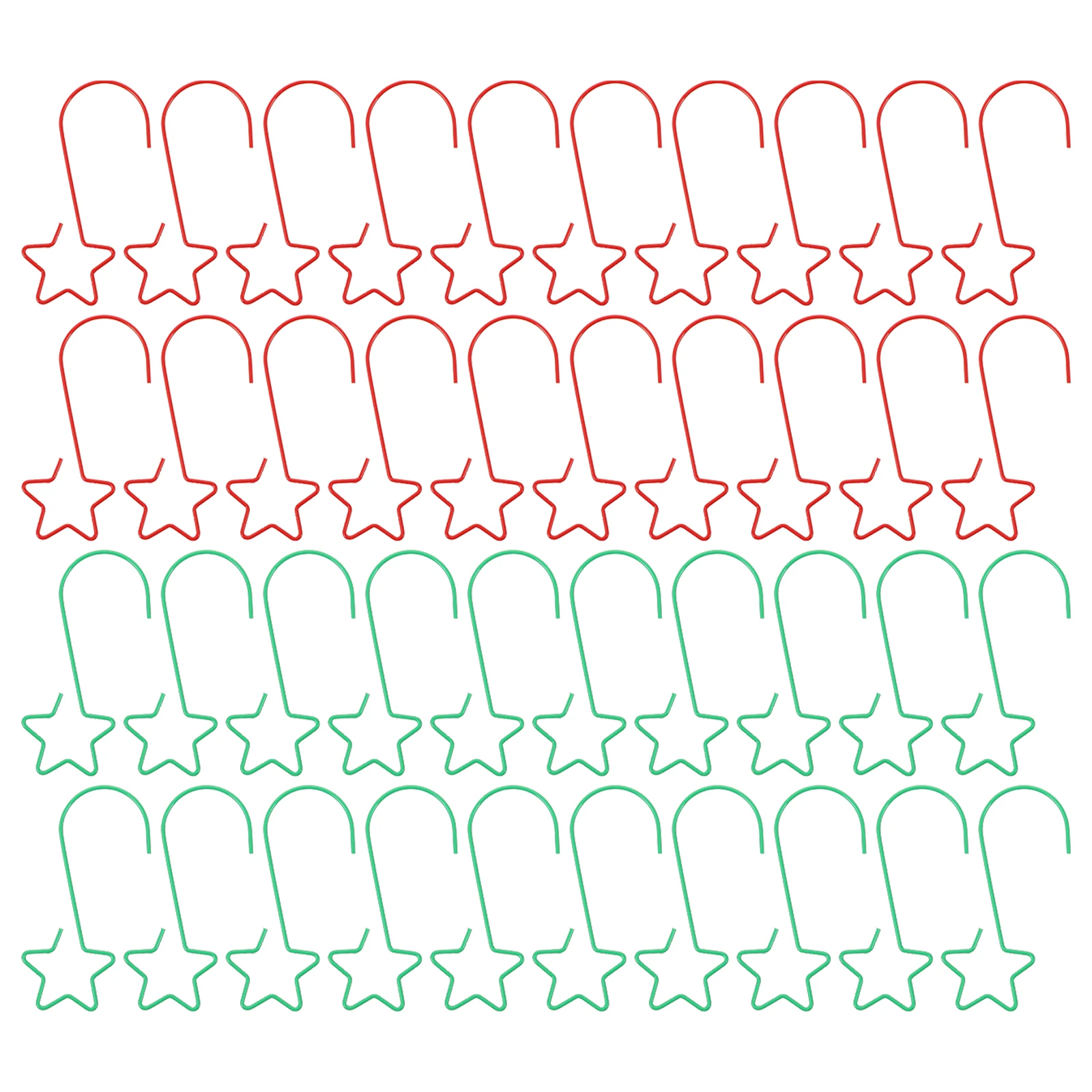 

40 Pcs Outdoor Christmas Light Hooks Five-pointed Star Ornaments Decor up Hangers Decoration