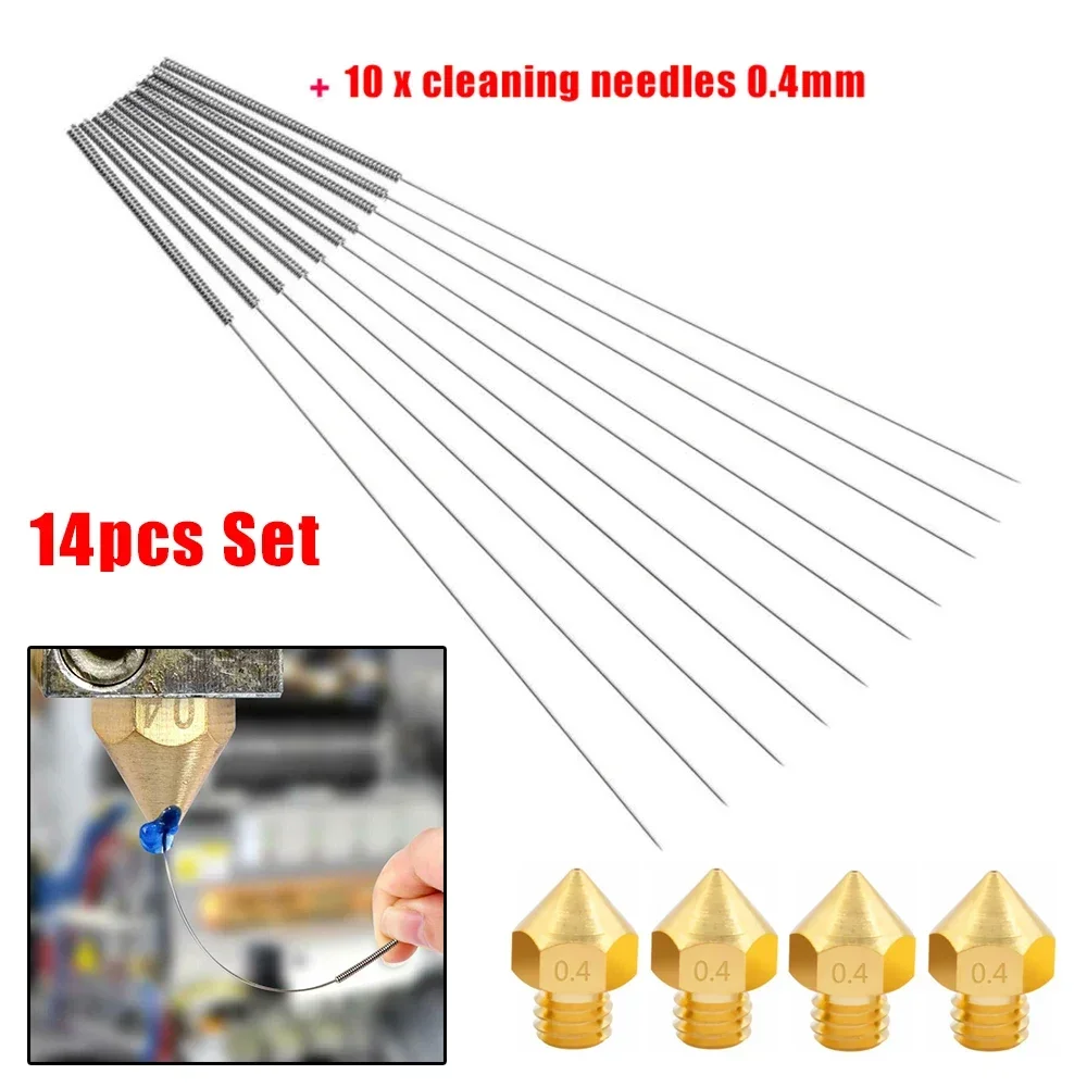 4pcs Buse 0.4mm Pour Creality Cr-10s Pro Pour Imprimante 3D + 10x Livres les grossiers numérotés à des atures ate Le Diamètre