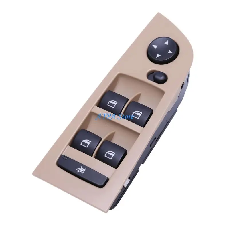 U13C Driver Door Window Control Panel for E90 E91 2005-2012, Mirror Adjuster Button Layout with 12V Repair Assembly