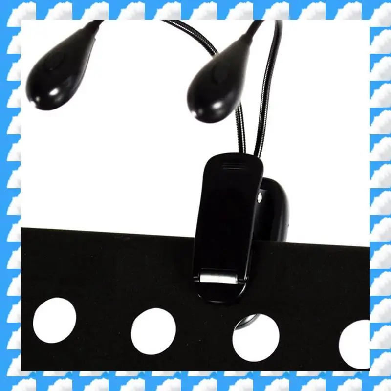 

ONGE 10Pcs Music Stand Light Clip On LED Book Lights Dual Arm Reading Lights For Books In Bed 360 Degree Adjustable Clip