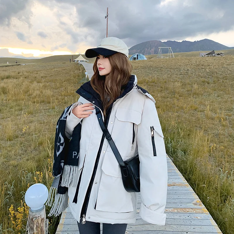 

Женская демисезонная парка в корейском стиле, утепленная, средней длины, с поясом на шнурке, для защиты от холода, молодежная