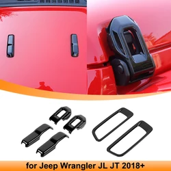 Car Engine Hood Buckle Latche Decoration Cover Air Vent Outlet Trim for Jeep Wrangler JL Gladiator JT 2018+ Exterior Accessories