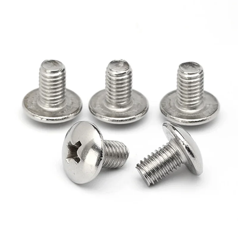 10/20/50Pcs 304 Stainless Steel Screws Set Large Flat Round Head Screw Mushroom Umbrella Head Cross Big Cap Type Bolt Kit M3