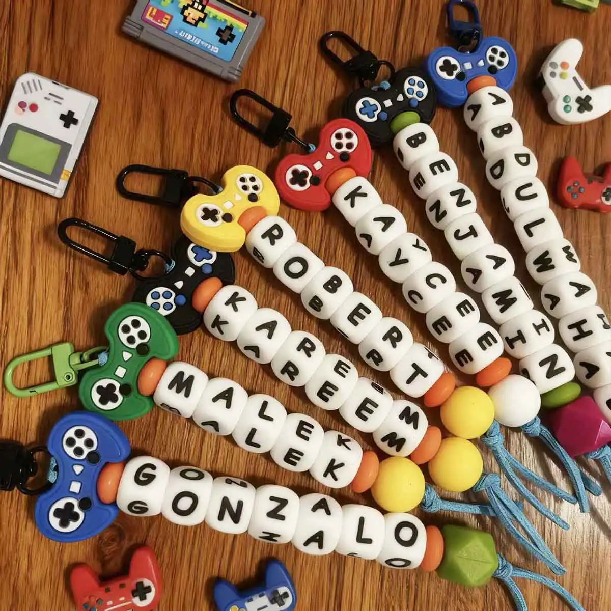 Personalized Keychain Bag Charm, Custom Name Gift