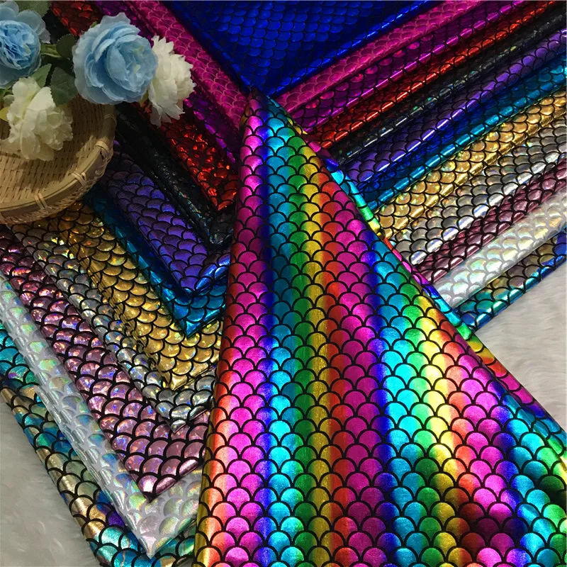 

Fi Sc Gold Emed Fabric Stage Performance Costume Material Four-way Stretch Laser Rainbow Decorative Fabric