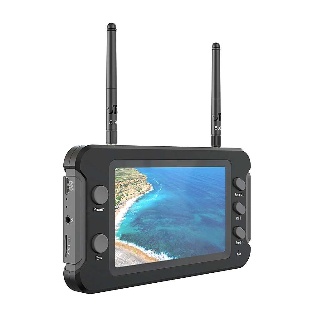 5.8G FPV Monitor with DVR 40CH 5803 MINI 4.3 inch LCD Display 16:9 NTSC/PAL Auto Search Video Recording RC FPV Multicopter