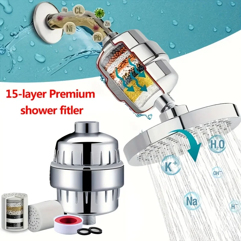 

Фильтр для душа, фильтрующий элемент для насадки для душа с жесткой водой, можно удалить хлор и фтор, фильтрующий элемент для насадки для душа G1/2