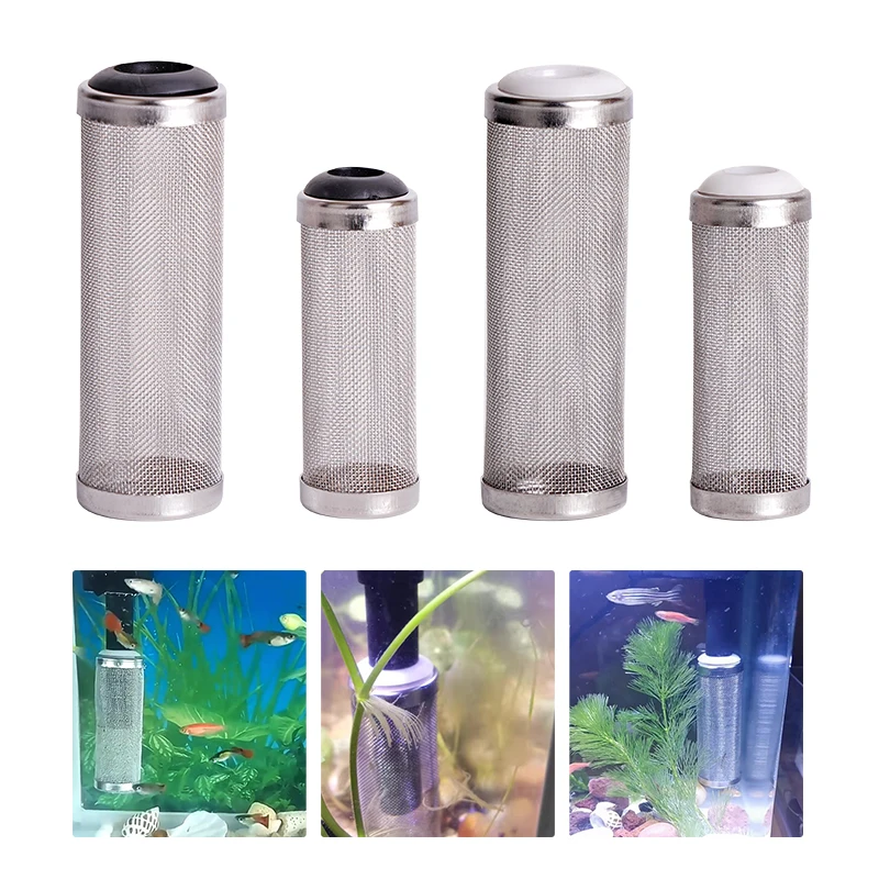 12/16mm Aquarium Inflow Inlet Filter Stainless Steel Mesh Net Guard Fish Tank Filter Accesories Intake Strainer Prefilter Cover