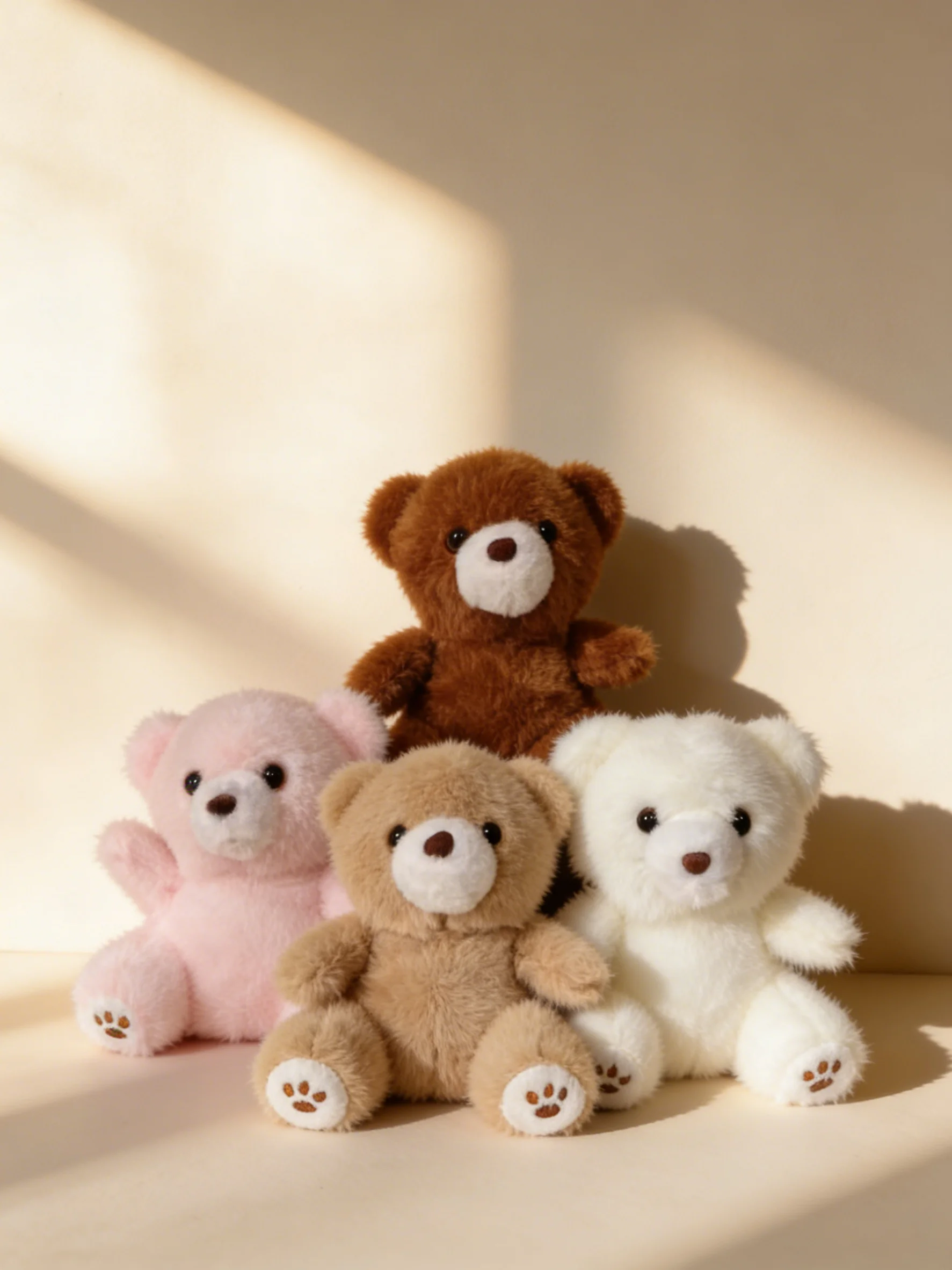 

Милый миниатюрный плюшевый брелок-мишка для сумки – мягкий пушистый кулон в виде животного для рюкзака, сумочки и багажа (доступно 4 цвета)