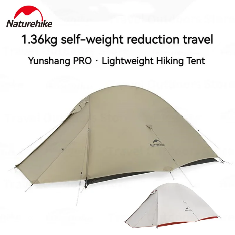 Naturehike Cloud Up Pro Camping Tent Ultralight 2 People 3 Season Tent 20D Nylon Portable Outdoor Travel Hiking Tent With Mat