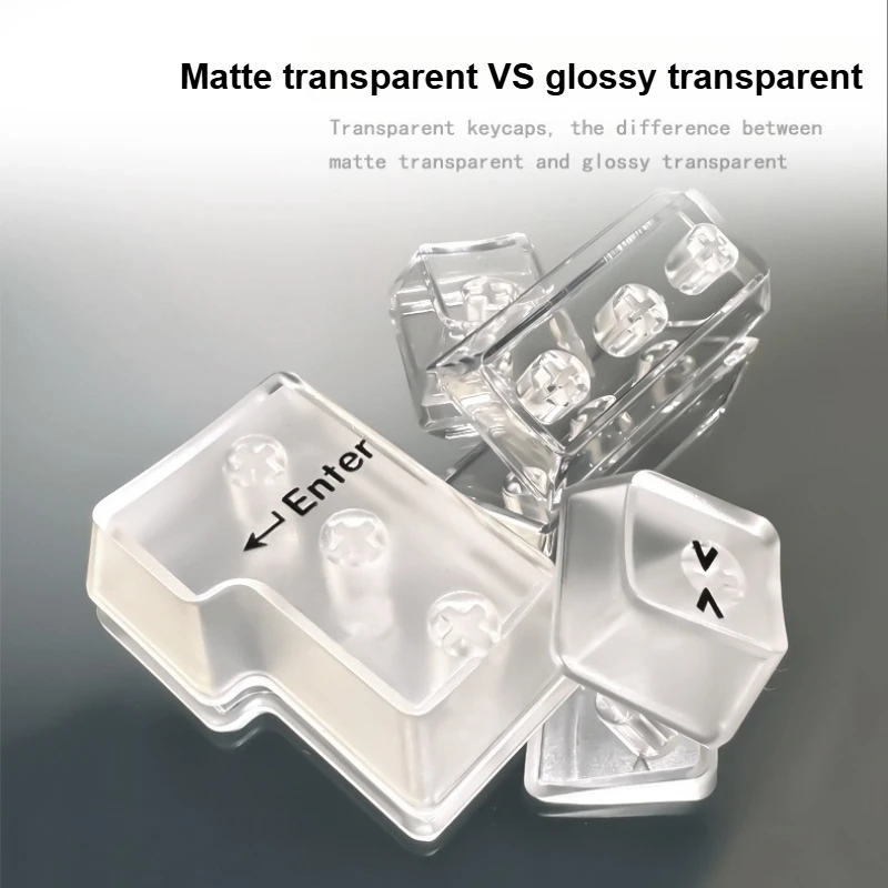 Matte Translucent PC Keycaps OEM Profile Base Kit Blank Top Side Print for Mechanical Keyboard Multicolor Frosted key Caps