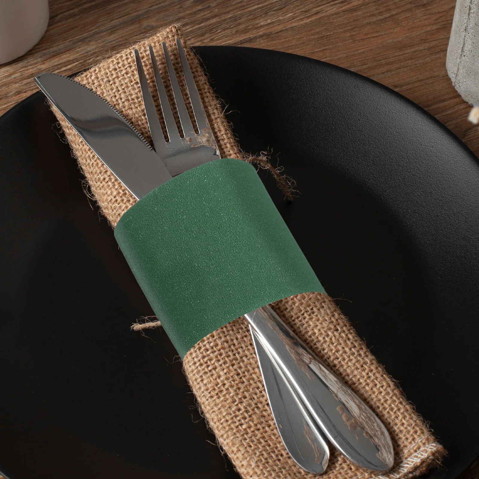 

500Pcs Disposable Napkin Rings Paper Napkin Bands for Hotels Restaurants Dinner Wedding Party Supplies Silverware Wraps