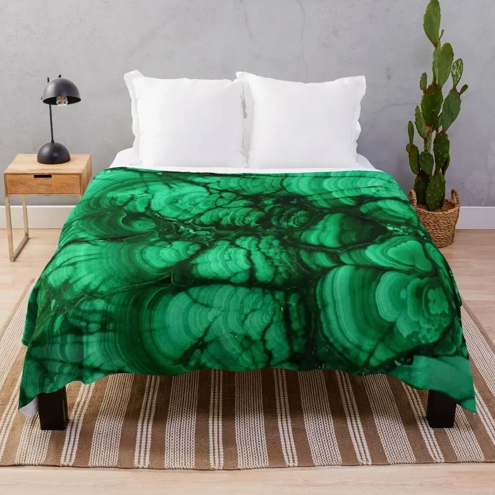 

Malachite Slice Throw Blanket Sofa Throw Stuffeds Blankets