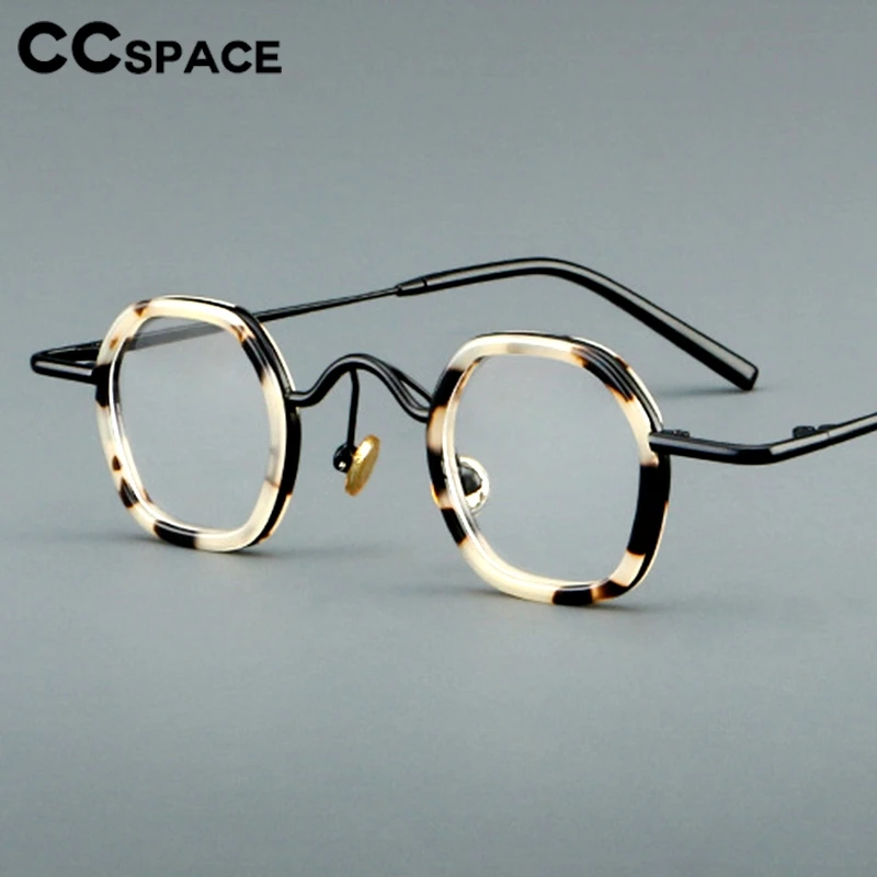

Модные винтажные круглые очки из ацетата, мужские многоугольные оправы, женские дизайнерские брендовые индивидуальные очки по рецепту
