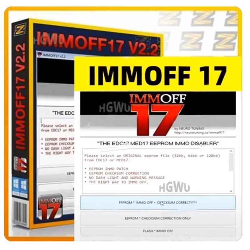 

Newest Software IMMOFF17 EDC17 with keygen Immo Off Ecu Program NEUROTUNING Immoff17 Disabler and install video guide