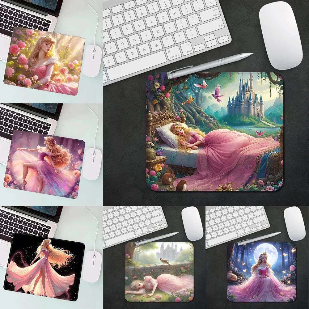 

Sleeping Beauty Aurora Princess Gaming Mouse Pad XS Small Mousepad For PC Gamer Desktop Decoration Office Mouse Mat Deskmat Rug