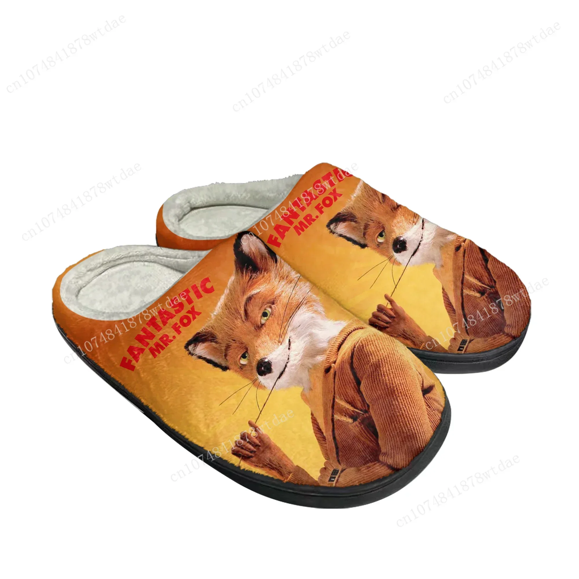 Fantastic Mr Fox Home Cotton Slippers Men Women Plush Bedroom Casual Keep Warm Shoes Anime Cartoon Custom Thermal Indoor Slipper 2