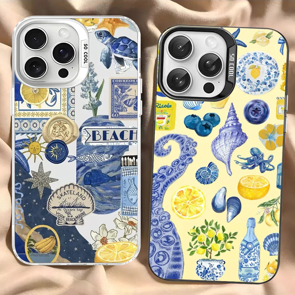 

Summer Fruit Lemon Phone Case For IPhone 16 15 14 13 12 11 Pro Max X XR XSMAX 8 7 Plus Matte Shockproof Back Cover