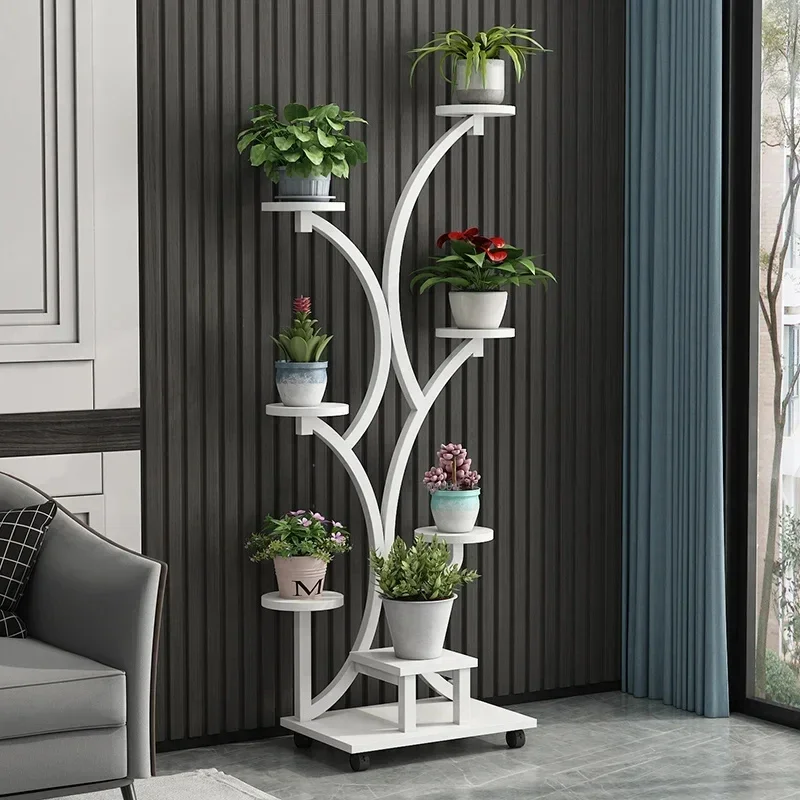 Soporte para plantas para el hogar, soporte de suelo para sala de estar para flores, soporte creativo moderno para maceta, muebles para el hogar