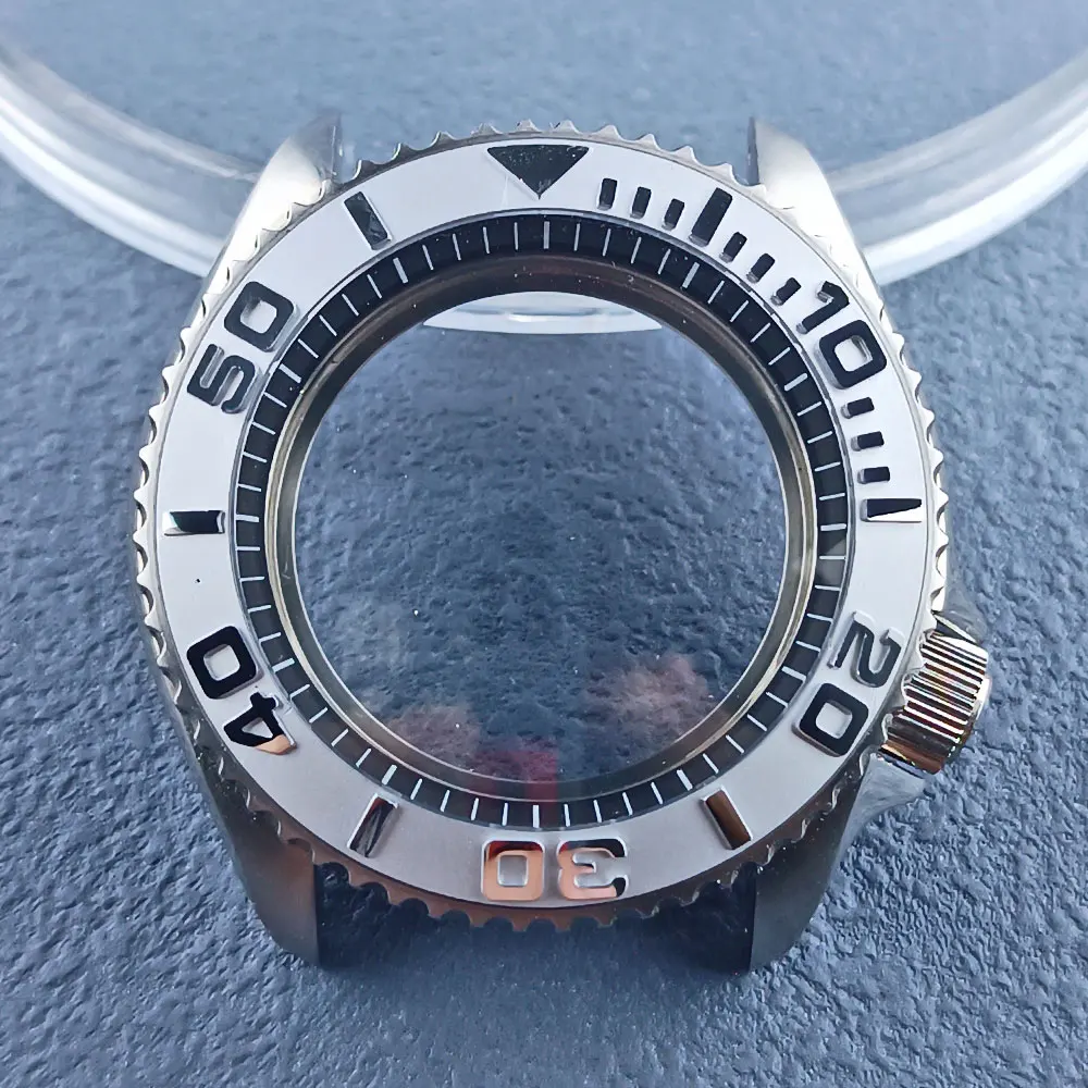 SKX 007 Dome Crystal Waterproof Case 316L Stainless Steel Sapphire Glass Transparent Bottom Cover FIT NH34 NH35 NH36 Movement