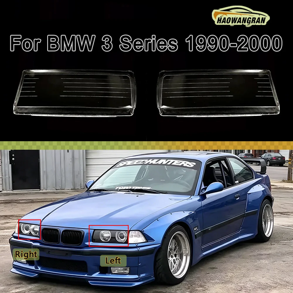 

Front Headlamp Cover Transparent Mask Lamp Shade Headlight Shell Lens Replace The Original Lampshade 1990-2000 For BMW3 Series