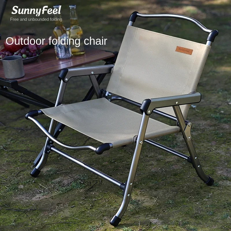 

New Outdoor Camping Folding Chair Wear-resistant Anti-Tear Structural Stability Camping Aluminium Portable Kermit Chair