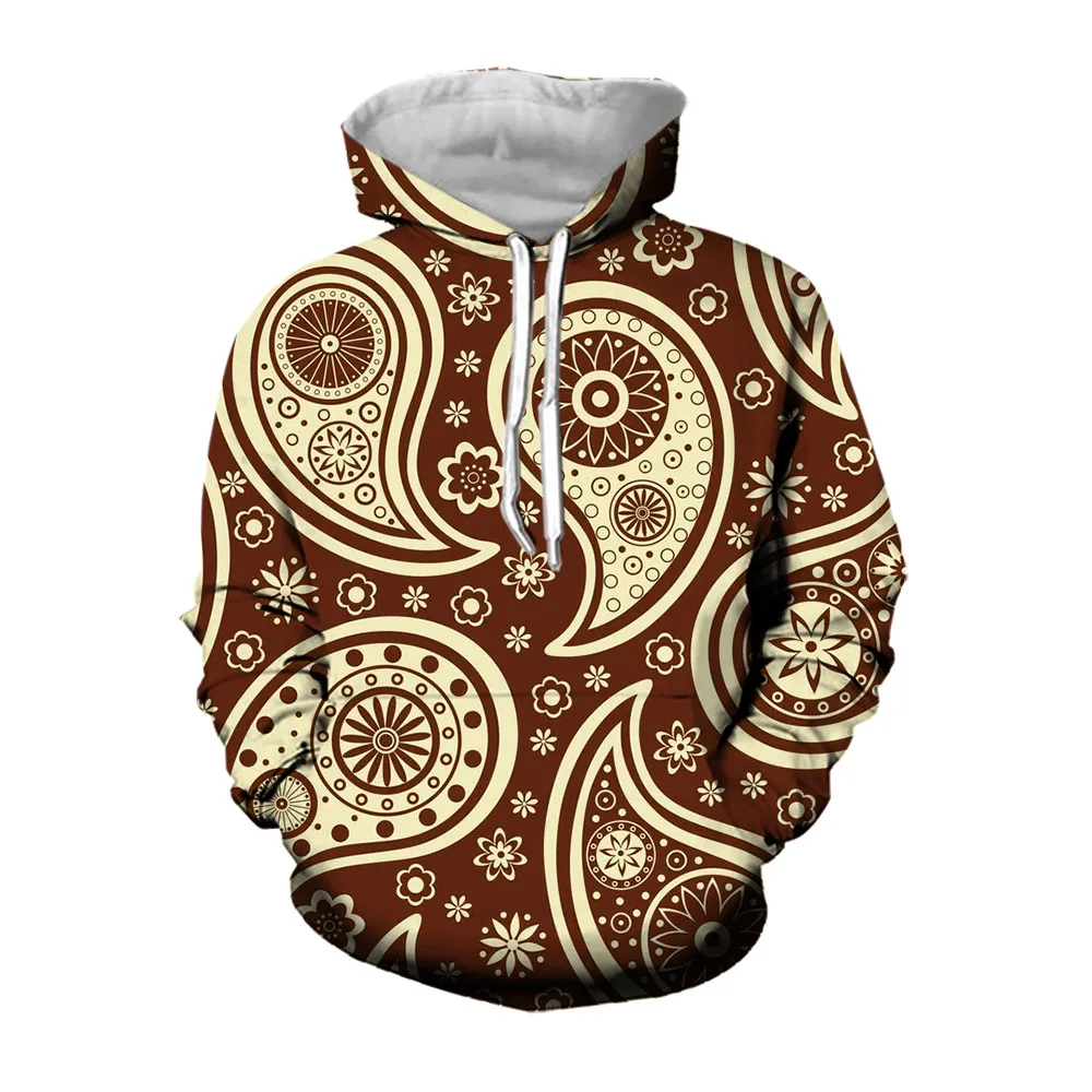 

Jumeast Y2K Paisley Vintage Mens Hoodie Colorful Flowers Hooded Sweatshirts Oversized Hoodies For Men Streetwear Winter Coat