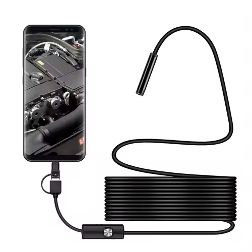 New Wired Mini Endoscope Camera 100w Pixel 8mm Lens for Android Type-C/USB Endoscope Waterproof LED Lighting Inspection Camera - Image 2