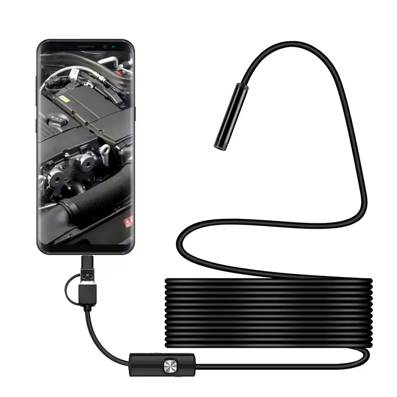New Wired Mini Endoscope Camera 100w Pixel 8mm Lens for Android Type-C/USB Endoscope Waterproof LED Lighting Inspection Camera - Image 2