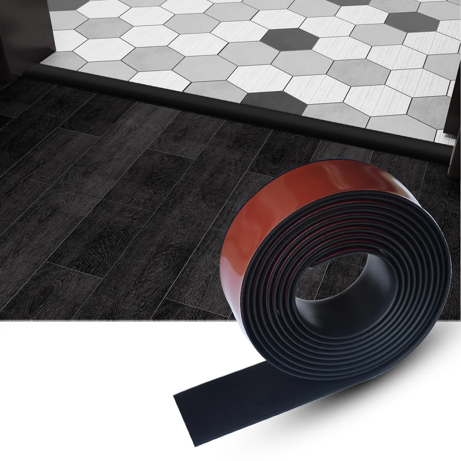 

Self adhesive PVC floor transition strip - floor covering strip, used to connect the floor gap with the floor dividing strip.