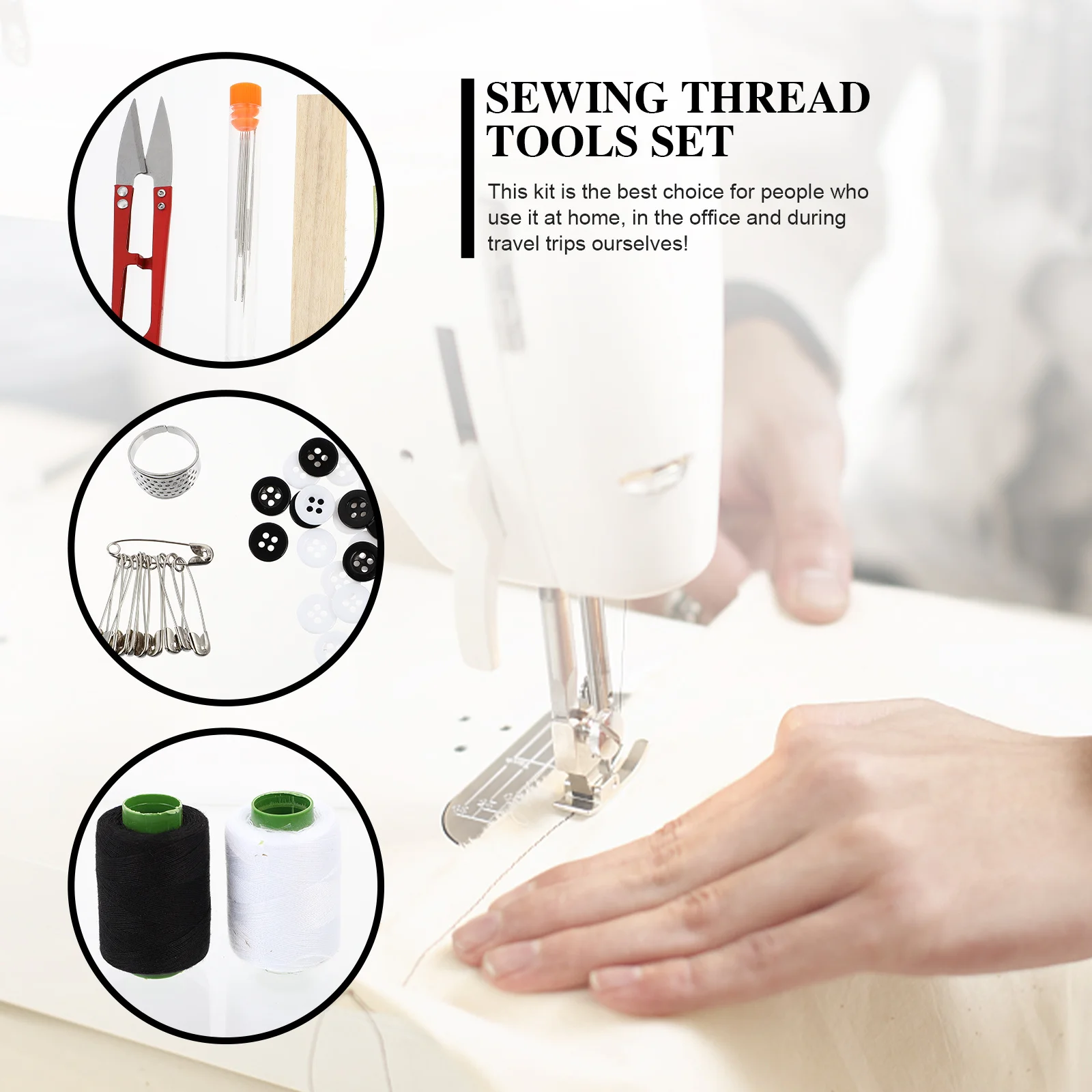 1セット1セット携帯用裁縫キット針糸箱DIYステッチツールコンパクト糸収納パック軽量旅行用裁縫セット