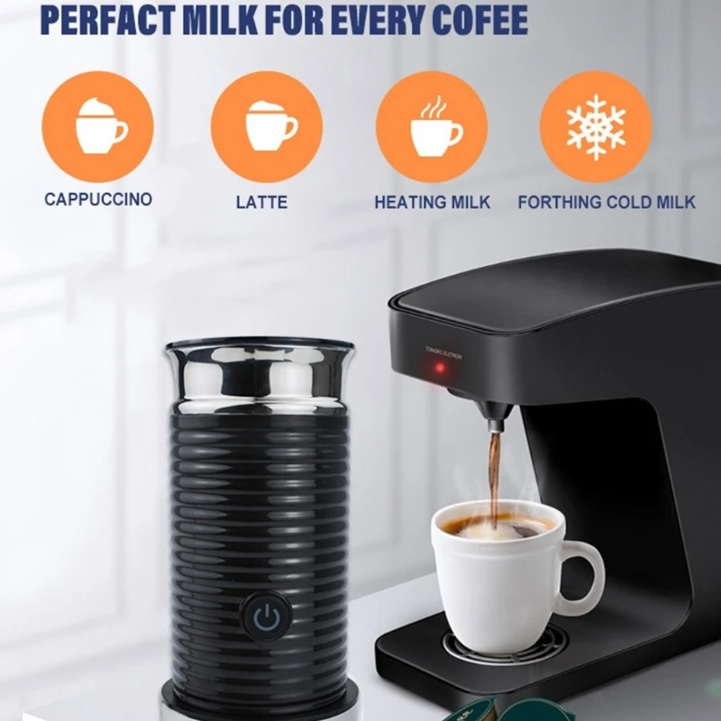 M2EE 260ml Cold Milk Frother Electric Milk Health Pot Blender Temperature Control for Coffee Hot Chocolate