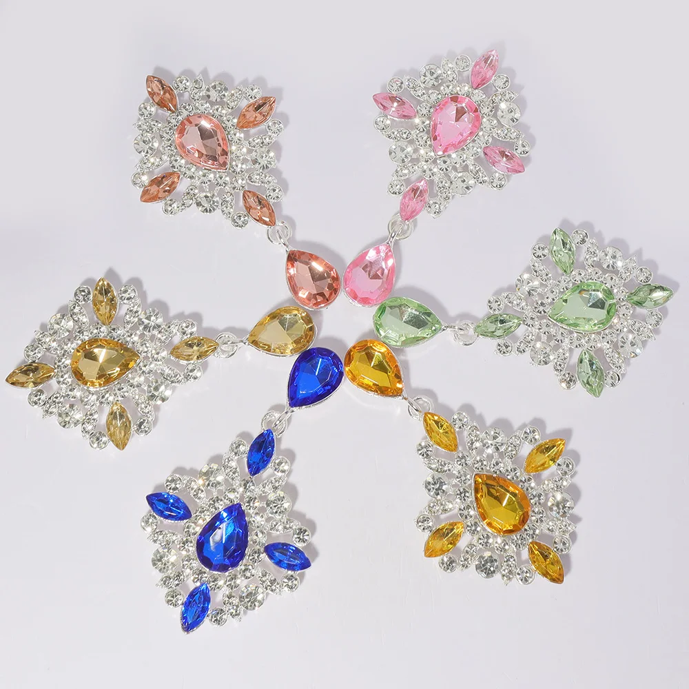 NEW Shining Brooch 65*37mm 5Pcs/Set Star style Crystal Accessories Fashion Gorgeous Wedding Invitation Holiday Creative Decorat