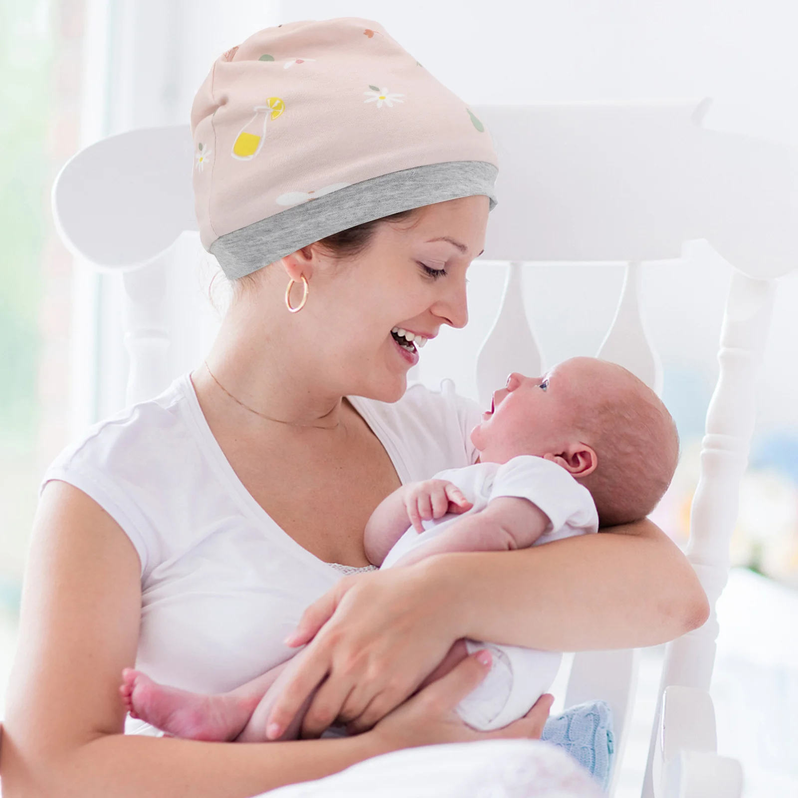 

1Pcs Postpartum Cap Elastic Fashion Confinement Hat Pregnant Woman Summer Sleeping Soft Maternity Supplies Postpartum Cap