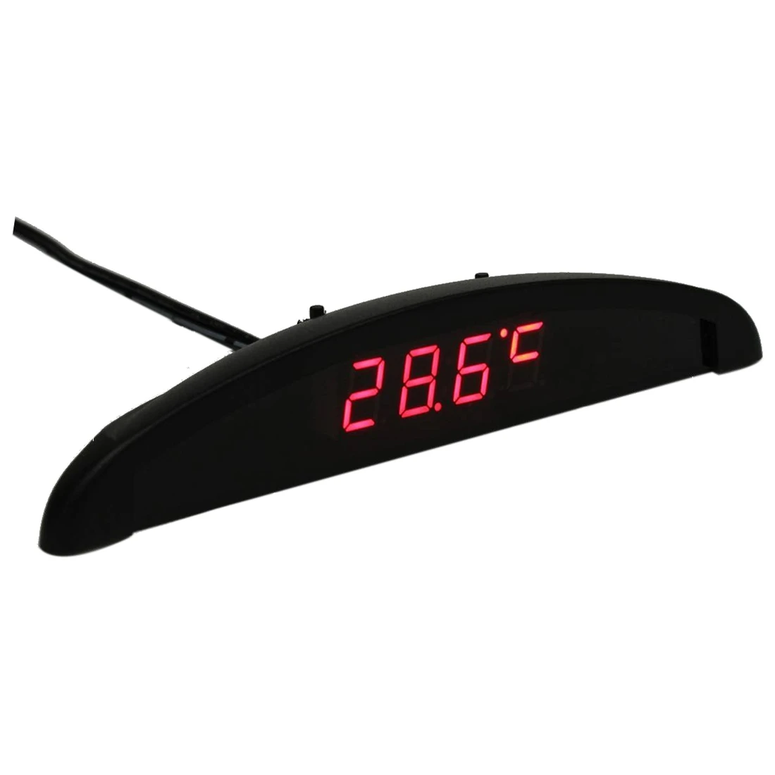 3-In-1 Auto 12V Digitale Led Voltmeter Spanning Temperatuur Horloge Thermometer,