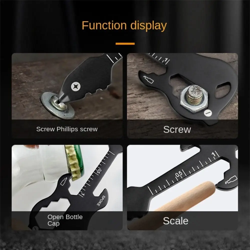 Portable Multifunctional Multifunctional Keychain Stainless steel Camping Travel Outdoor Tool Multitool Gadgets Card Screwdriver