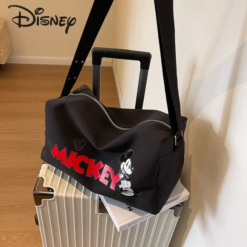 Disney Mickey New Women's Crossbody Bag Fashion High Quality Men's Fitness Bag Business Short Distance Travel Luggage Bag