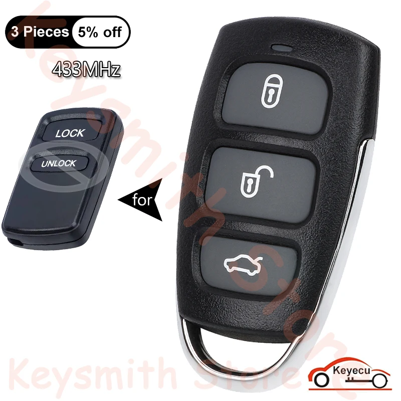 

KEYECU 433 МГц для Mitsubishi Lancer Outlander 2003 2004 2005 2006 2007 автоматический обновленный пульт дистанционного управления
