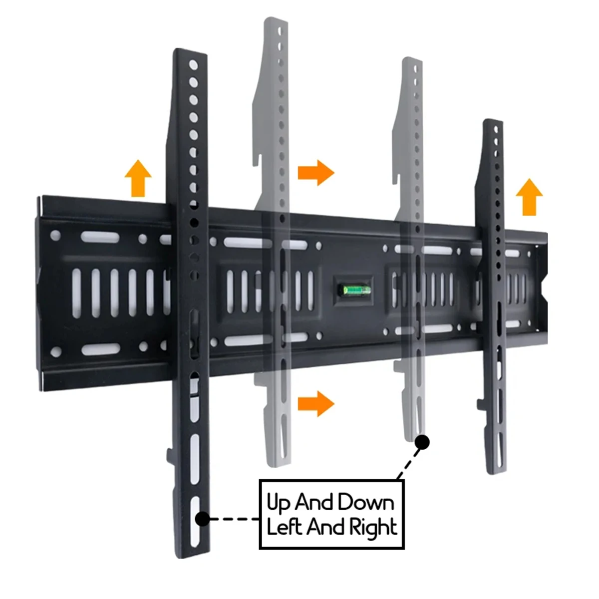 BEISHI Black Cold-rolled Steel Fixed TV Wall Mount Bracket for 43''-75'' LED LCD TVs Load 70kg VESA 100*100-600*400 TV Support