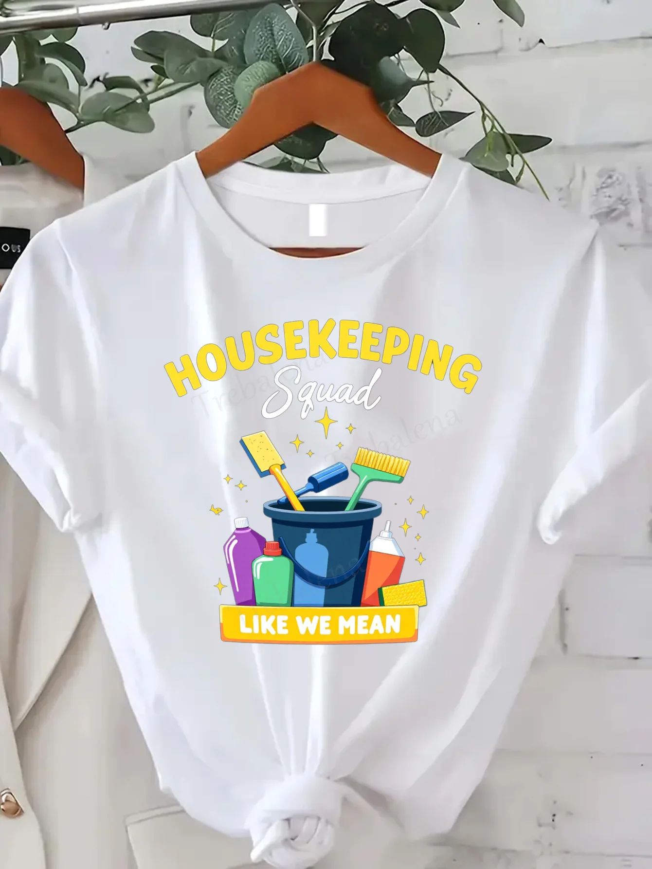 

Women T-shirt Housekeeping Squad Tee - Fun Cleaning Crew Shirt