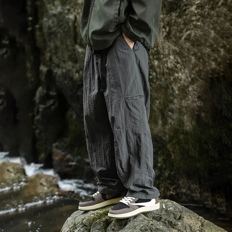 

Autumn Cargo Pants Men 2025 Safari Style Solid Double Side Pockets Men Pants Outdoors Tourism Men Clothes