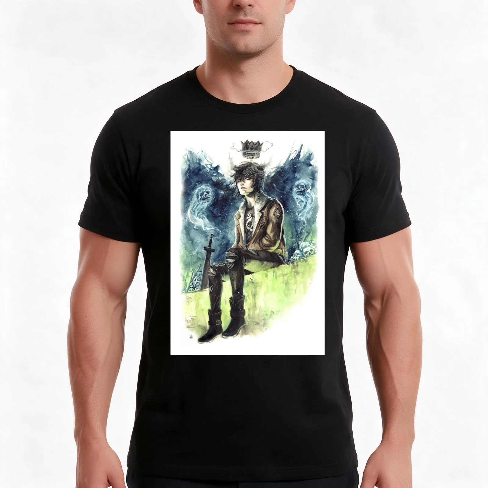 Nico Di Angelo - Son Of Hades T-Shirt, Summer Casual Cotton Tee, Oversized Streetwear Tops, Vintage Graphic Print, 100% Cotton