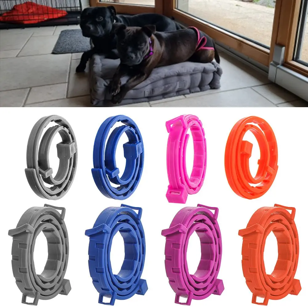 Natural Rubber One Size Fits All 8 Month Prevention Flea and Tick Protection Adjustable for Dogs Cats Flea and Tick Collar