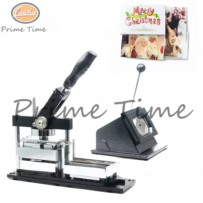 

80*53mm Rectangular Button Fridge Magnet Making Machine Kit with Paper Cutter and 100sets Materials