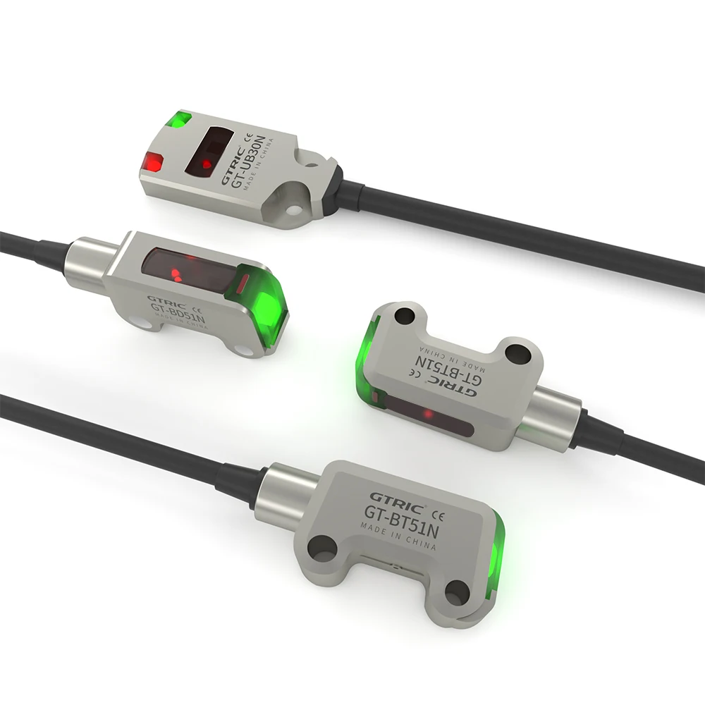 GTRIC Foto-elektrische sensorschakelaar Mini Ultradun Diffuus Reflecterend IP67 Roestvrij staal Corrosiebestendig 12-24V DC NPN PNP