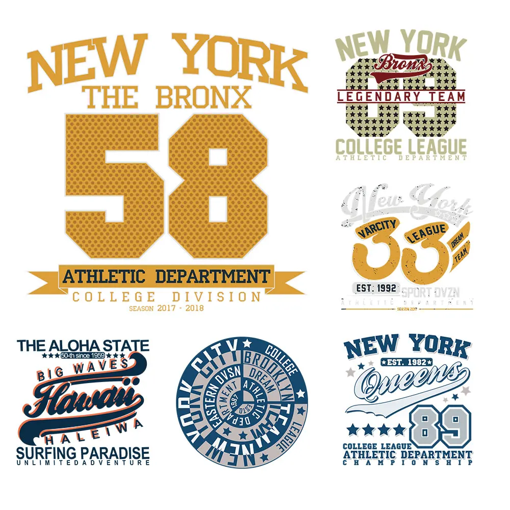 

Heat Transfer Patches Iron On for Clothing New York The Bronx DTF Vinly Stickers Ready To Press For Clothing Decals Stickers
