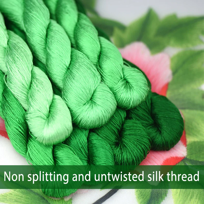 92 Non splitting and untwisted mulberry silk thread, specially designed for hand made velvet flowers