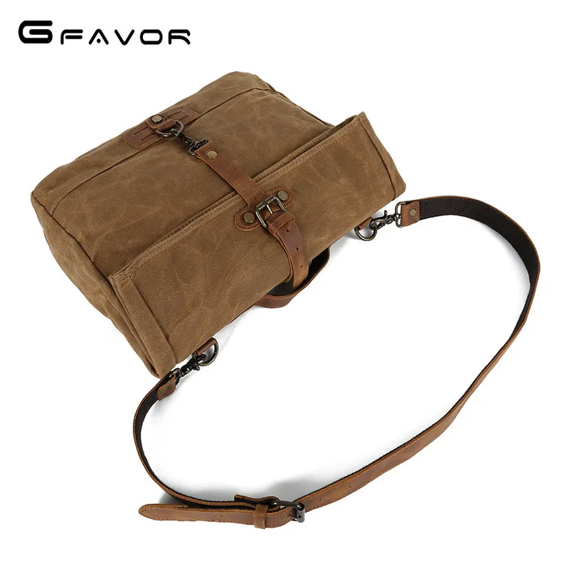 New vintage canvas messenger bag, casual large-capacity crossbody bag, outdoor flap canvas bag