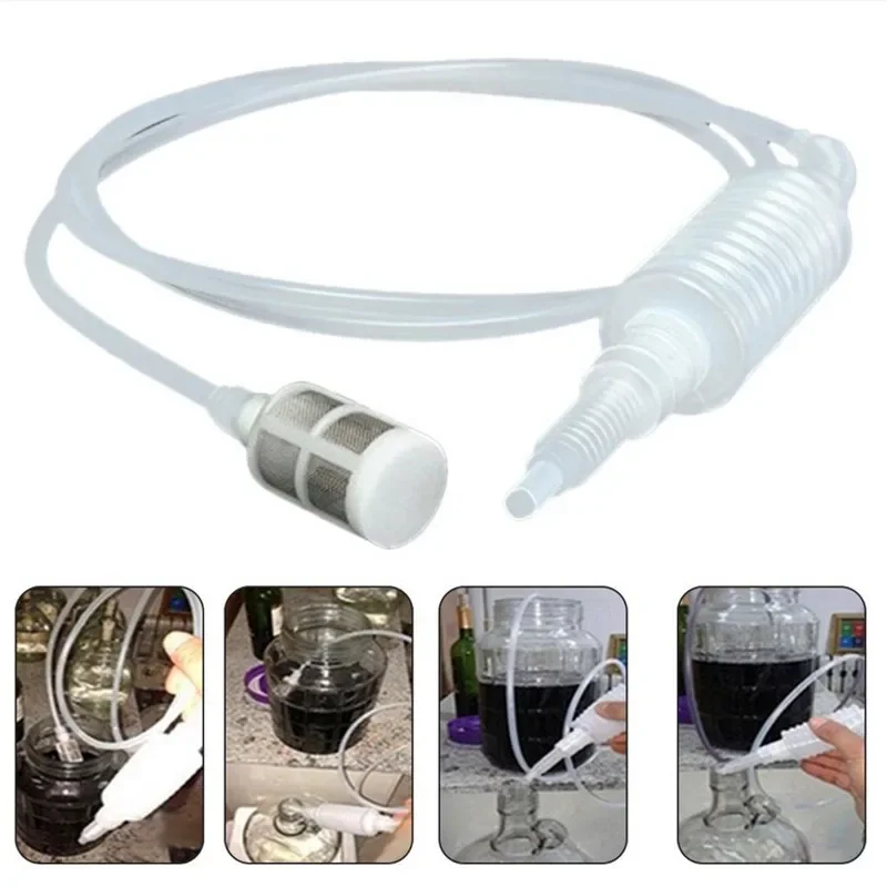 Sifón líquido de plástico para elaboración casera, herramienta de tubo de filtro destilador de Alcohol de grado alimenticio, accesorios de vino de cocina